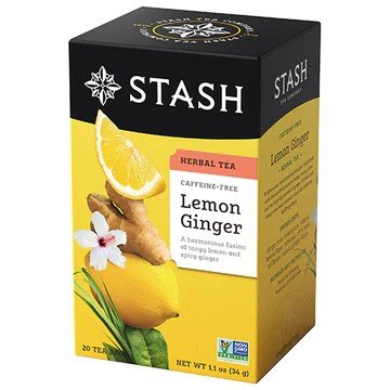 Stash Tea Herbal Tea-Lemon Ginger 20 Bag