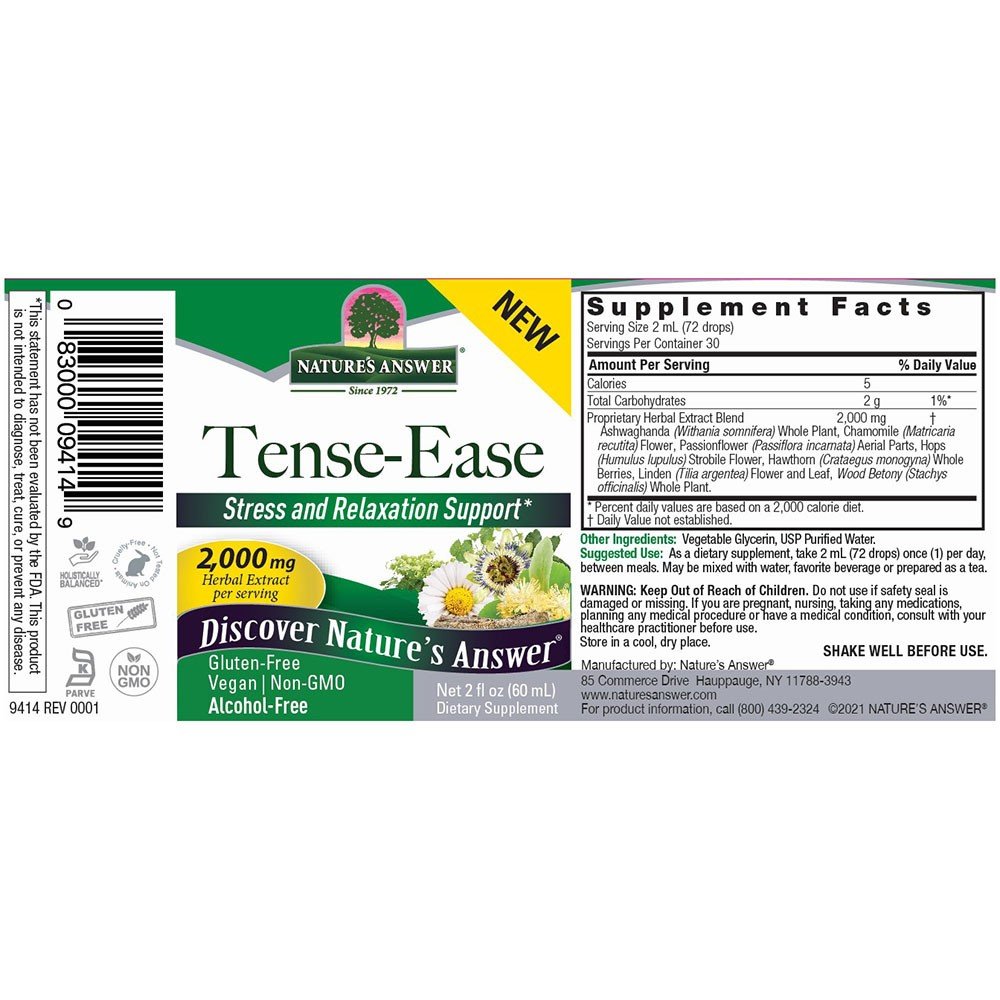 Nature&#39;s Answer Tense-Ease 2 fl oz Liquid