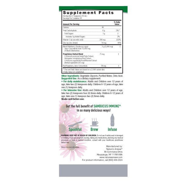 Nature&#39;s Answer Sambucus Immune 8 fl oz Liquid