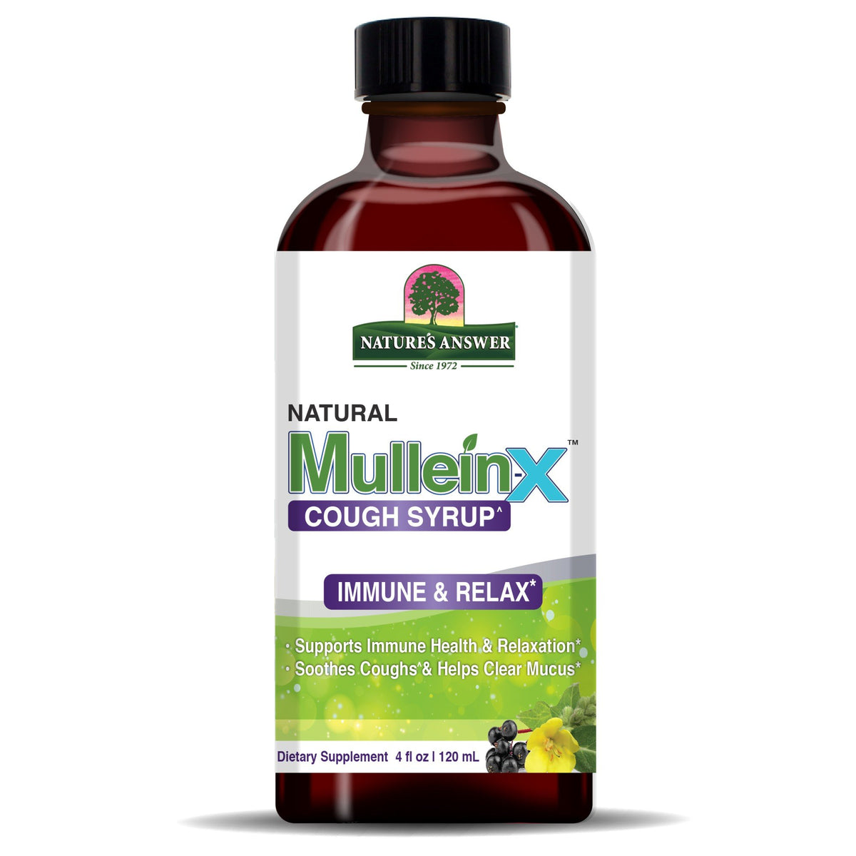 Nature&#39;s Answer Mullein-X Immune &amp; Relax Cough Syrup 4 fl oz Liquid