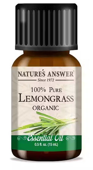 Nature&#39;s Answer Essential OIl Organic Lemongrass 0.5 oz Liquid