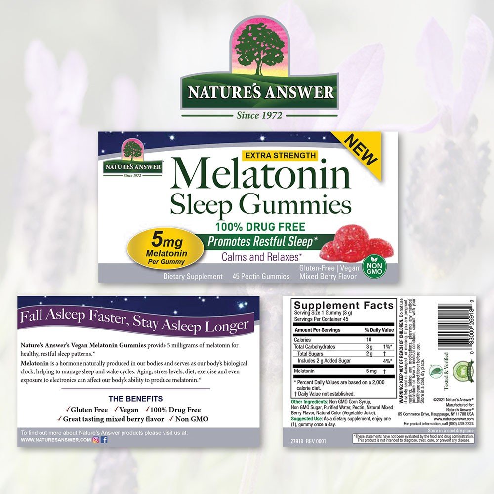 Nature&#39;s Answer Melatonin 5 mg 45 Gummy