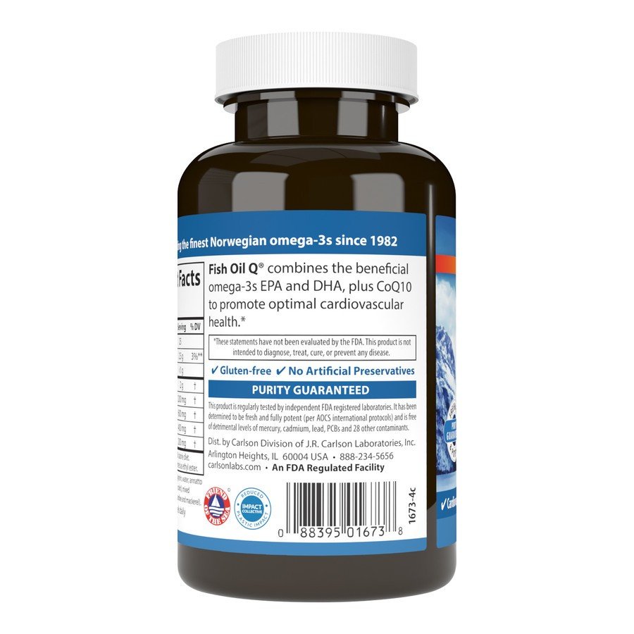 Carlson Laboratories Fish Oil Q 100 60 Softgel