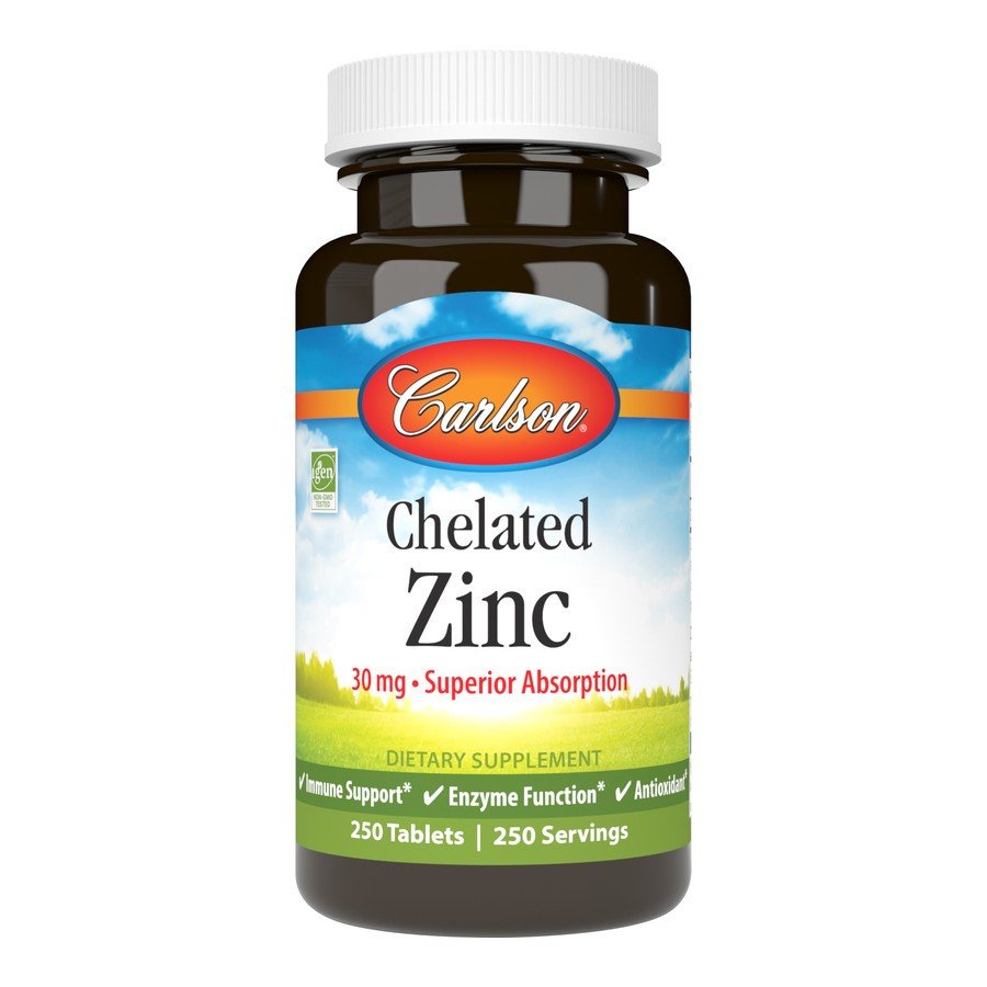 Carlson Laboratories Chelated Zinc 30mg 250 Tablet