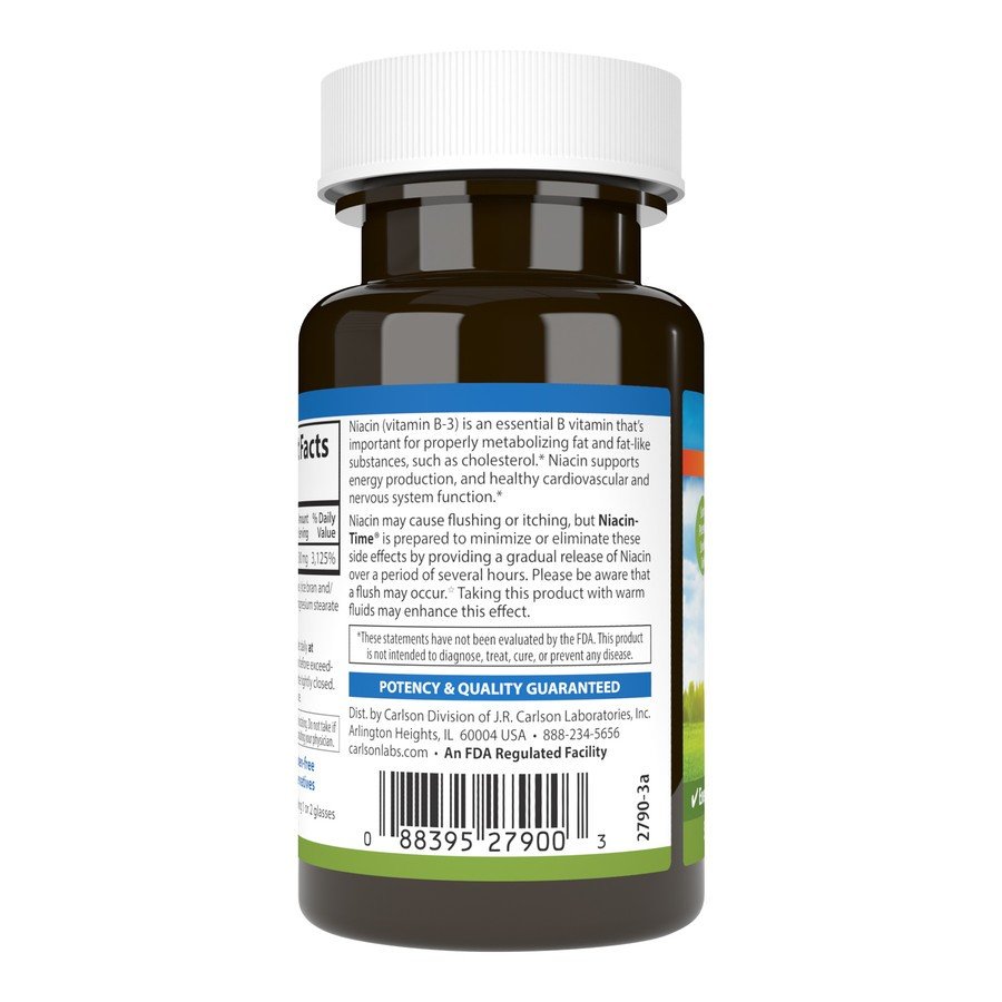 Carlson Laboratories Niacin-Time 500 mg 50 Tablet