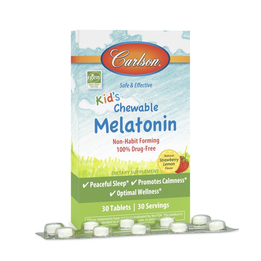 Carlson Laboratories Kid's Chewable Melatonin 30 Tablet