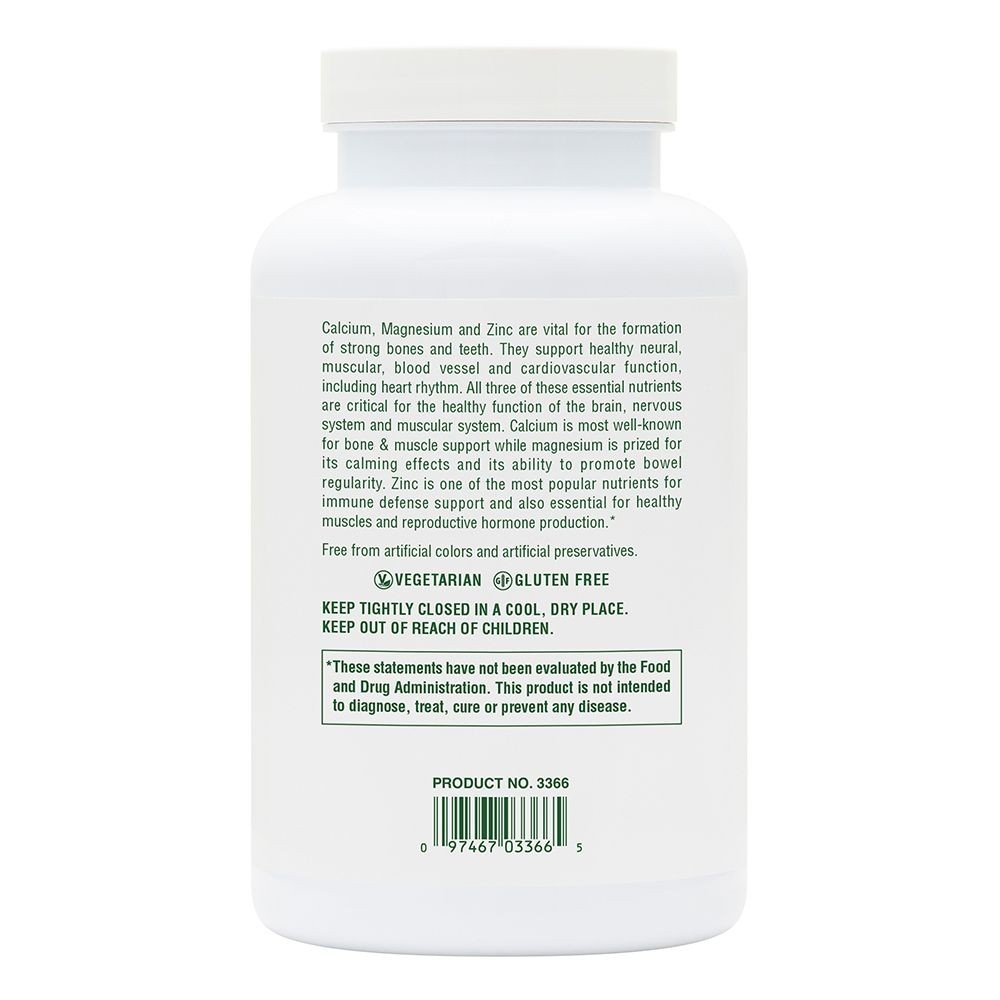 Nature&#39;s Plus Calcium 100 mg-Magnesium 500mg-Zinc-75mg 180 Tablet