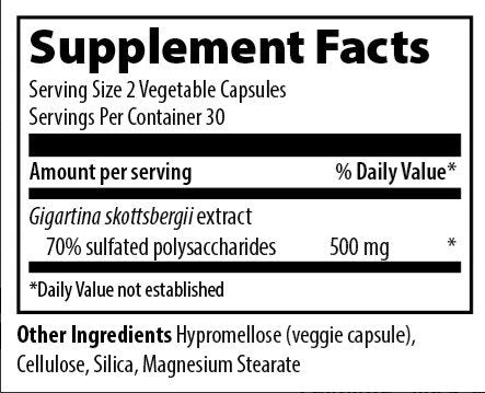 Vibrant Health Gigartina Red Marine Algae 500 mg 60 Capsule