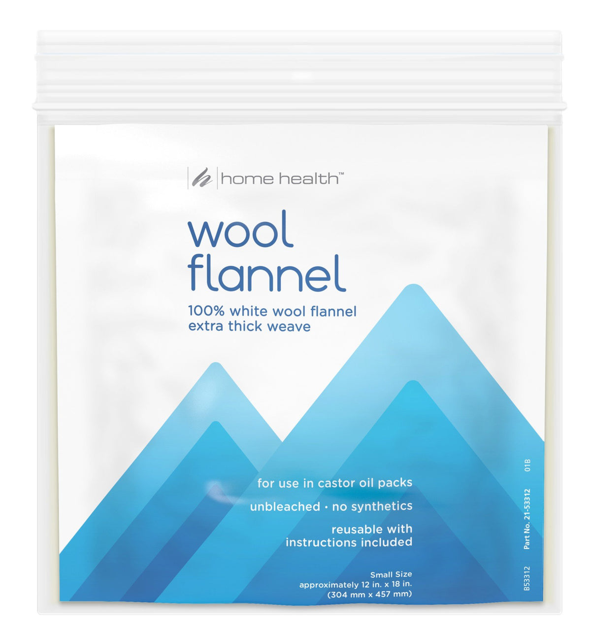 Home Health Wool Flannel, Small 12X18 1 Cloth