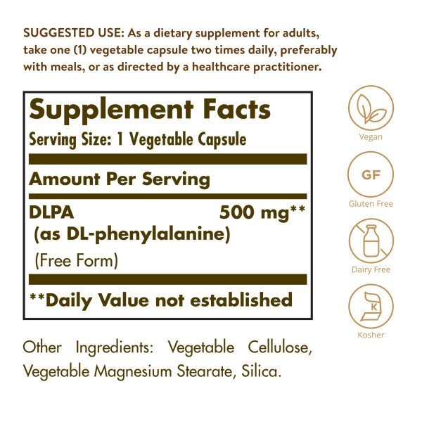 Solgar DLPA 500mg 100 VegCap