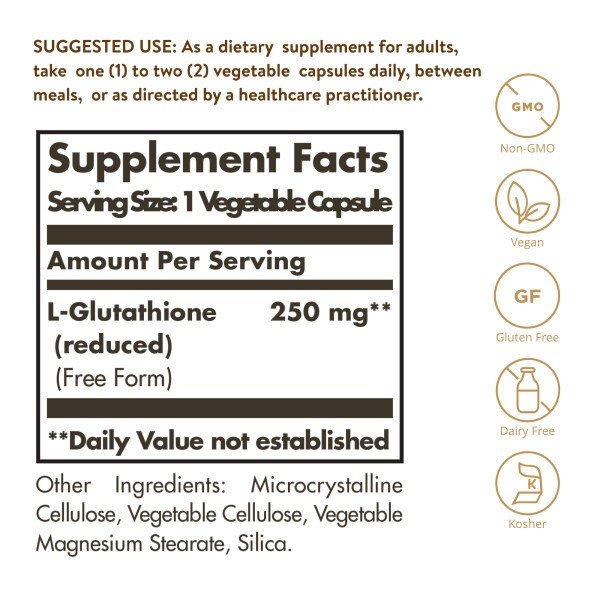 Solgar L-Glutathione 250mg 30 VegCap