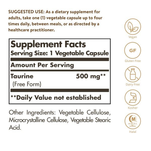 Solgar Taurine 500mg 250 VegCap