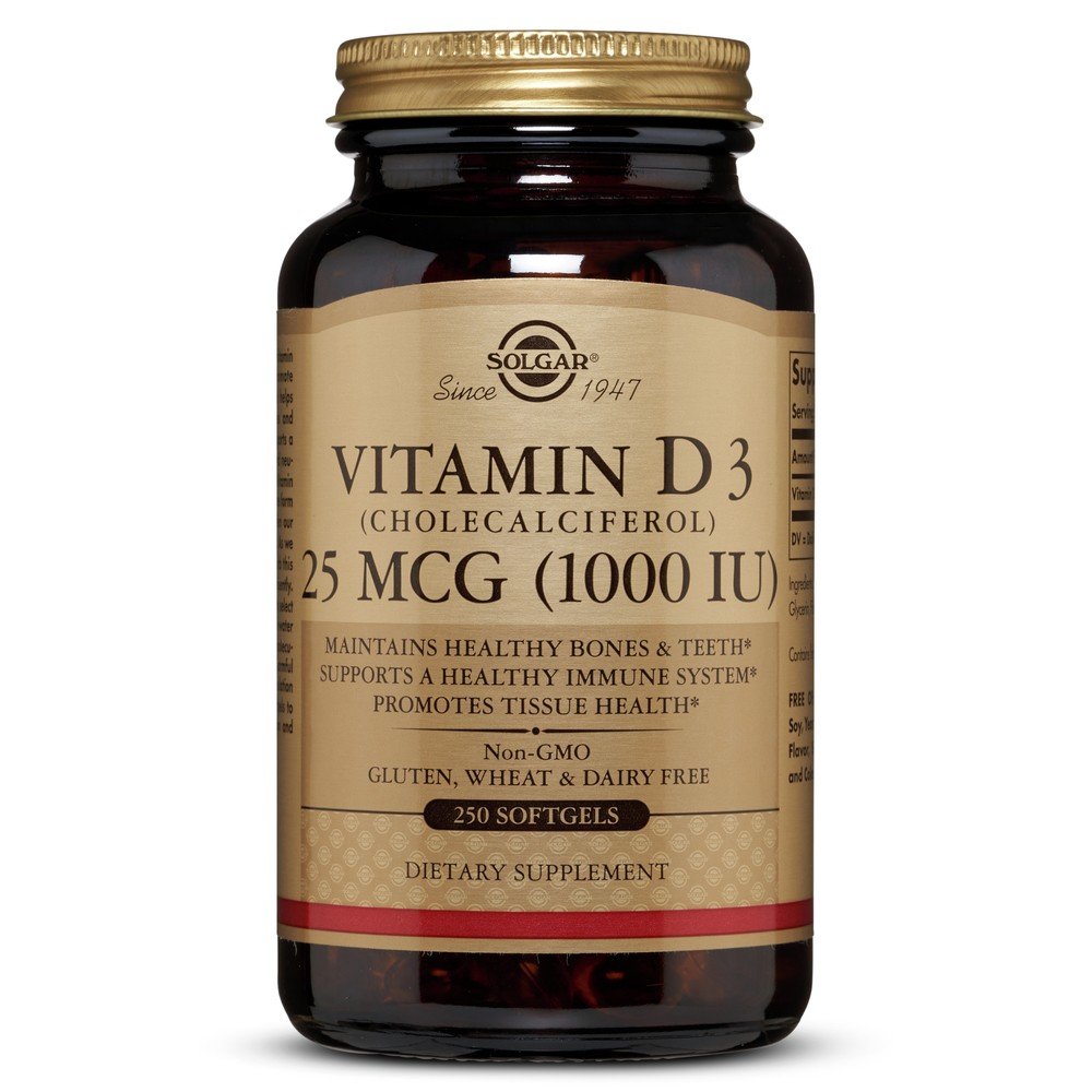 Solgar Vitamin D3 25 MCG (1000 IU) 250 Softgel