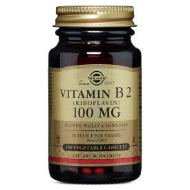 100 milligrams Vitamin B2 | Solgar | Riboflavin | Energy Metabolism | Gluten Free | Wheat Free | Dairy Free | Vegan | Non GMO | Dietary Supplement | 100 Capsules | VitaminLife