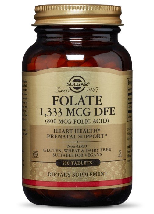 Solgar Folate 1,333 MCG DFE (800 MCG Folic Acid) 250 Tablet