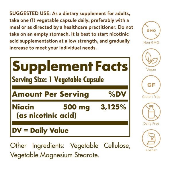 Solgar Niacin 500mg 100 VegCap