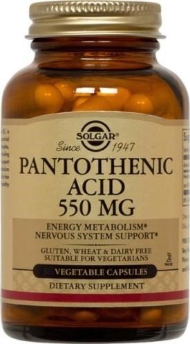Solgar Pantothenic Acid 550mg 100 VegCap
