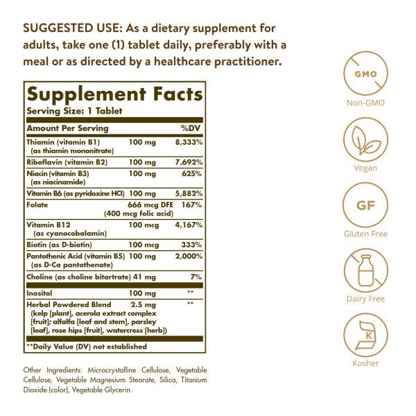 Solgar B-Complex "100" 100 Tablet - VitaminLife