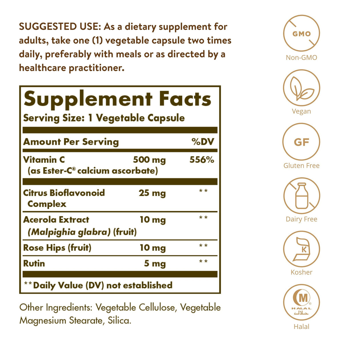 Solgar Ester-C Plus 500mg 100 VegCap