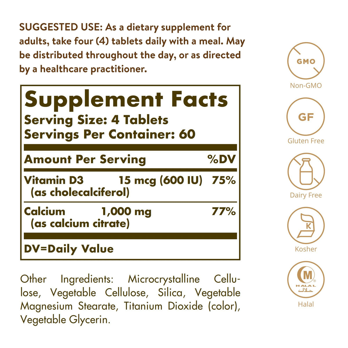 Solgar Calcium Citrate with Vitamin D 240 Tablet