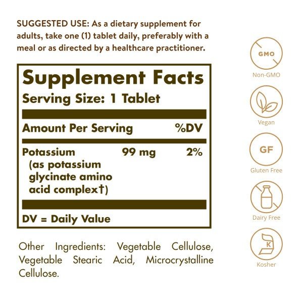 Solgar Potassium Complex 100 Tablet