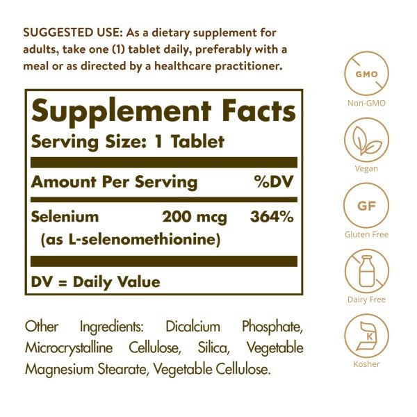 Solgar Selenium Yeast-Free 200mcg 250 Tablet