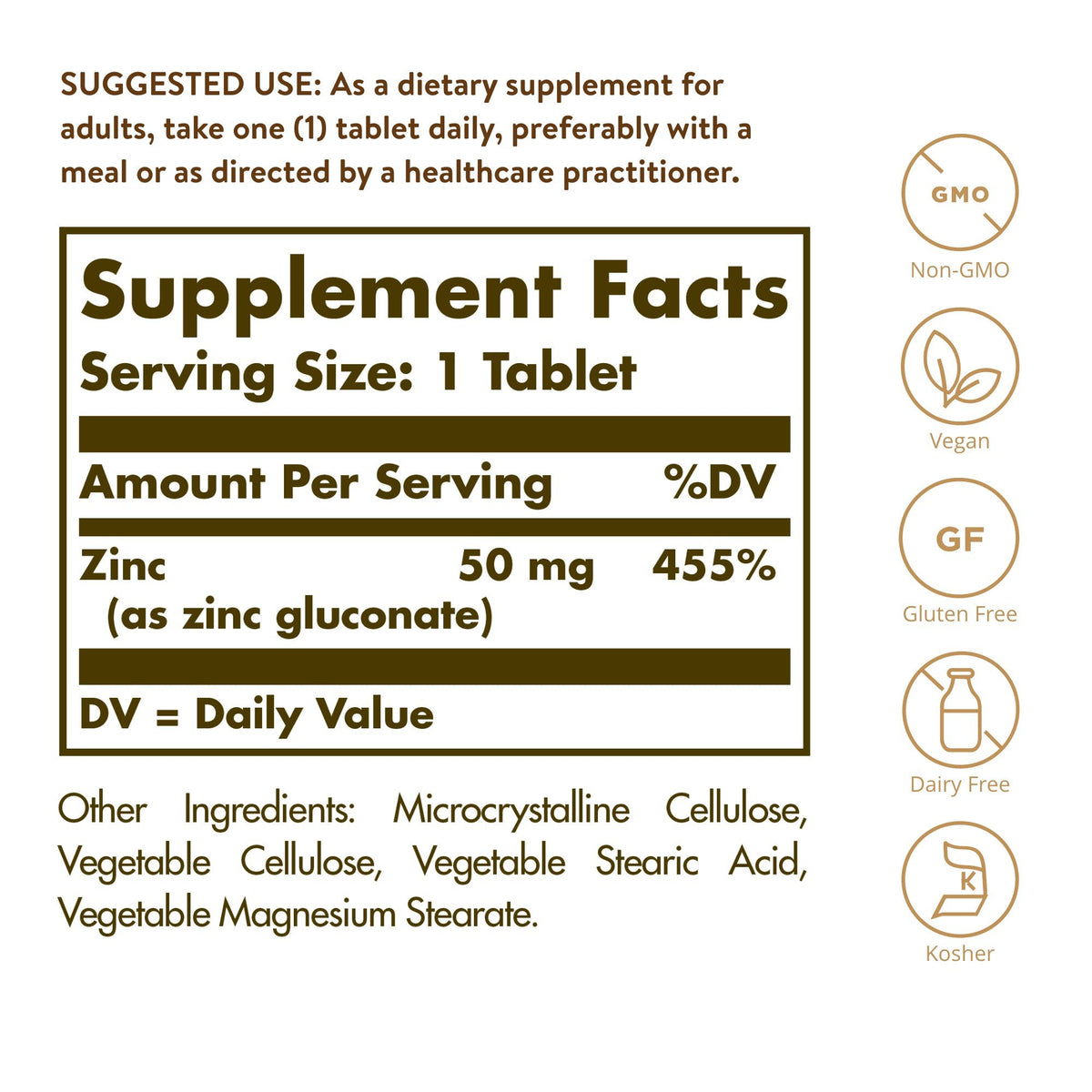 Solgar Zinc 50mg 100 Tablet