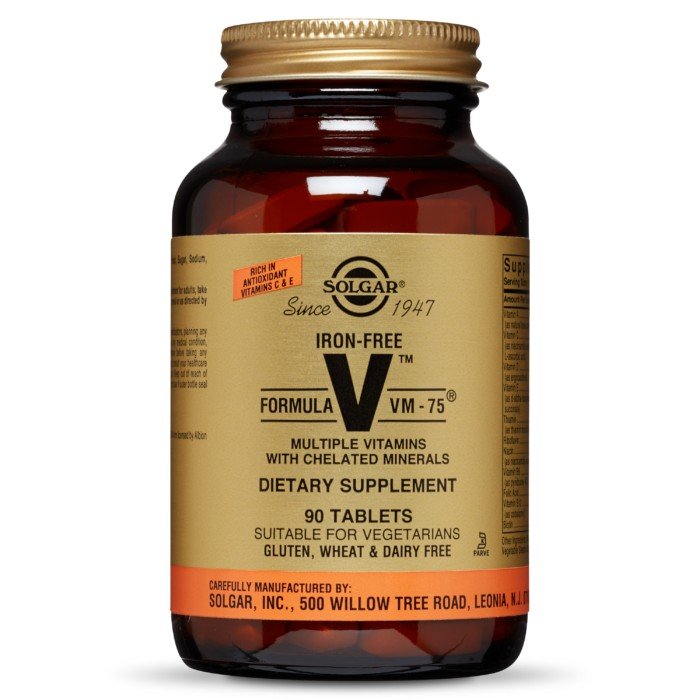 Solgar Iron-Free Formula VM-75 90 Tablet