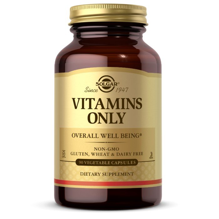 Vitamins Only | Solgar | Well Being | Non GMO | Gluten Free | Wheat Free | Dairy Free | Dietary Supplement | 90 VegCaps | 90 Vegetable Capsules | VitaminLife