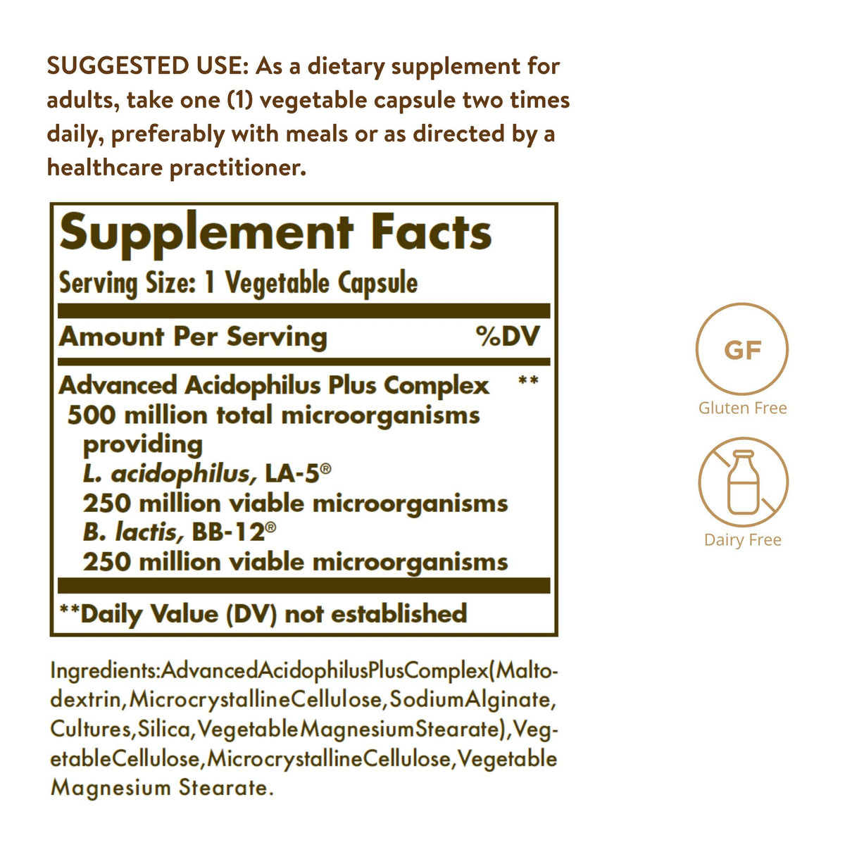 Solgar Advanced Acidophilus Plus 60 VegCap