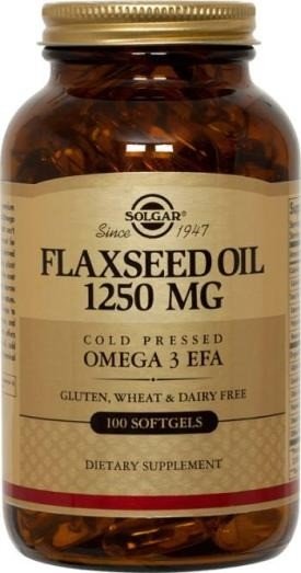 Solgar Flaxseed Oil 1250mg 100 Softgel