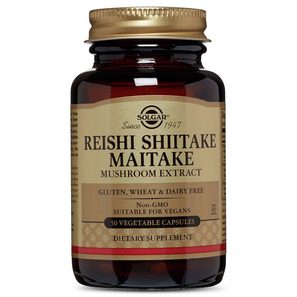 Solgar Reishi Shiitake Maitake Mushroom Extract 50 VegCap