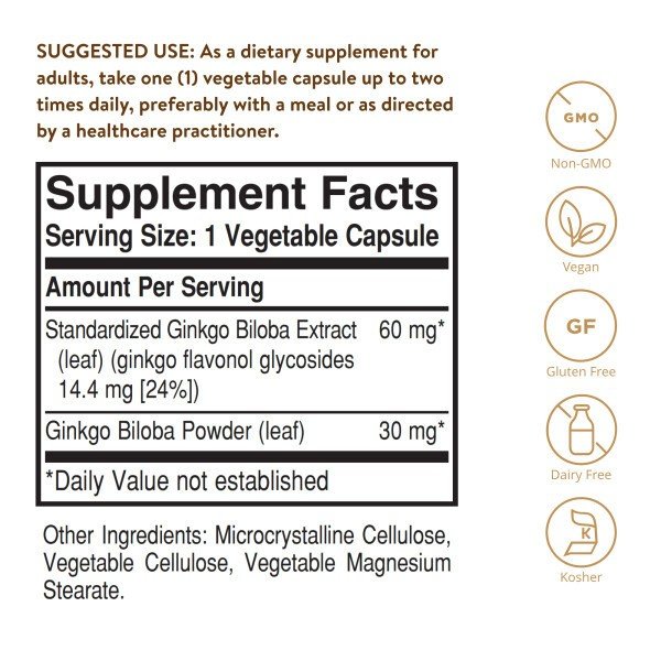 Solgar Super Ginkgo 60mg 120 VegCap