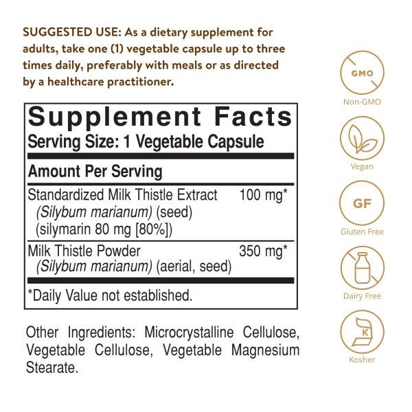 Solgar Milk Thistle 100mg 100 VegCap