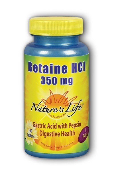 Natures Life Betaine HCL 350mg 100 Tablet