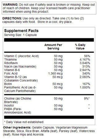 Natures Life High Folic Acid B-50 50 Capsule