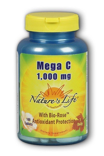 Natures Life Vitamin C, Mega C 1000 - Vegetarian 100 Tablet