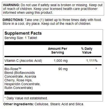 Natures Life Vitamin C, Mega C 1000 - Vegetarian 100 Tablet