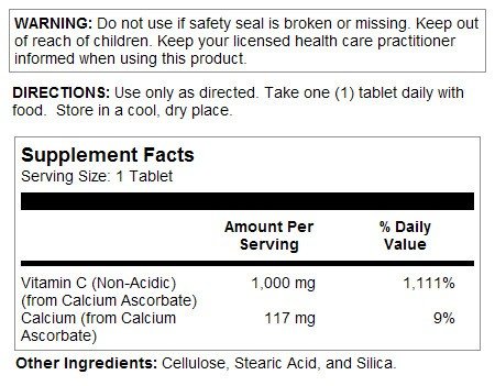 Natures Life C-1000 Ascorbate 250 Sustained Release Tablet