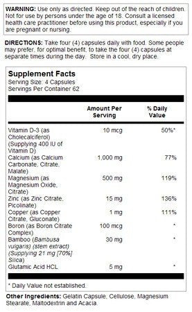 Natures Life Calcium Magnesium Zinc Mineral Complex 250 Capsule