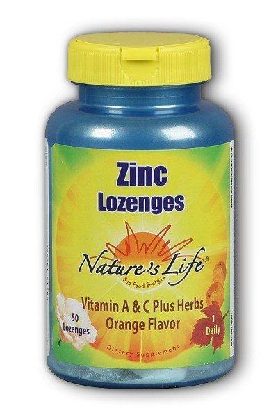 Natures Life Zinc Lozenge - Orange Mint - Vegetarian 50 Lozenge