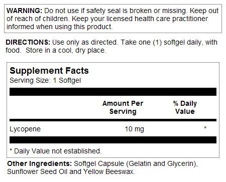 Natures Life Lycopene 10mg 60 Softgel