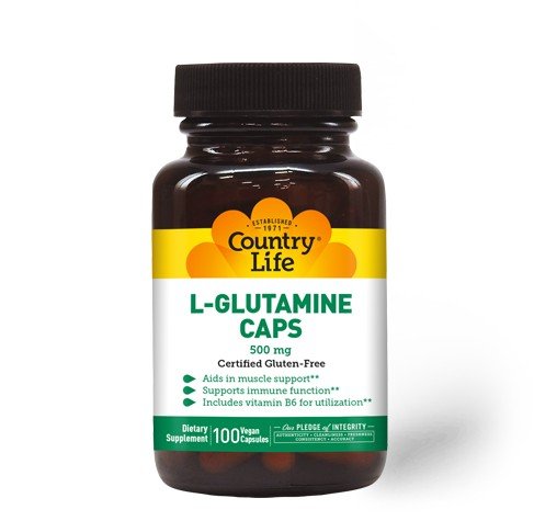 Country Life L-Glutamine 500mg With B6 100 VegCap