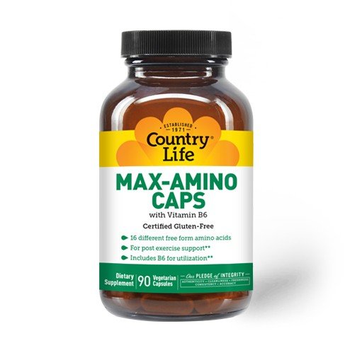 Country Life Max-Amino Caps With B6 90 VegCap