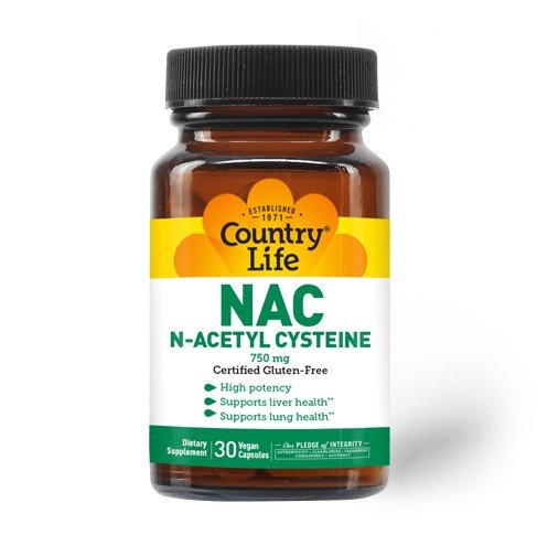 Country Life NAC (N-Acetyl Cysteine) 750mg 30 Capsule