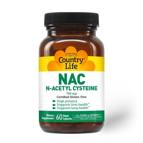 Country Life NAC (N-Acetyl Cysteine) 750mg 60 Capsule