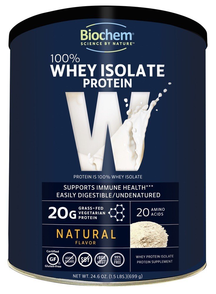 Biochem 100% Whey Protein-Natural 24.6 oz Powder