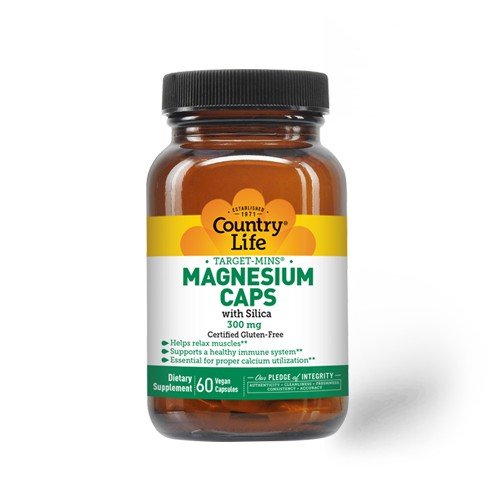 Country Life Magnesium 300mg w/Silica 60 VegCap