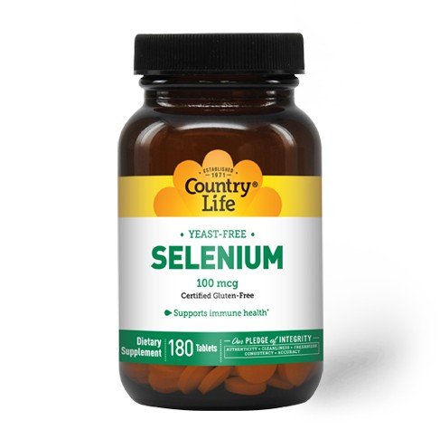 Country Life Yeast-Free Selenium 100mcg 180 Tablet