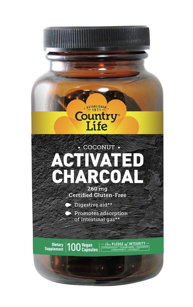 Country Life Activated Charcoal 260mg 100 VegCap